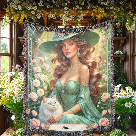 Witch Personalized Woven Blanket