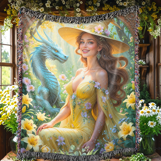 Witch Dragon Fantasy Blanket