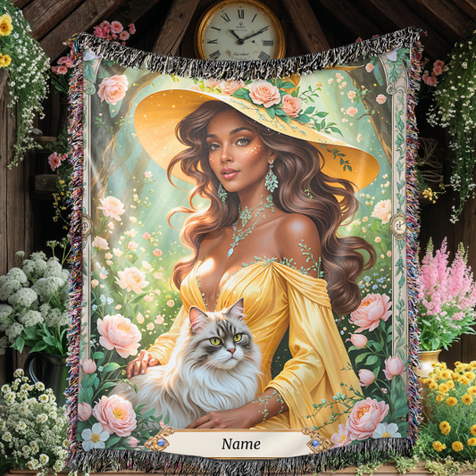 Witch Personalized Woven Blanket
