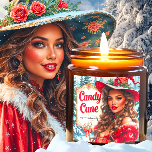 Candy Cane Candle