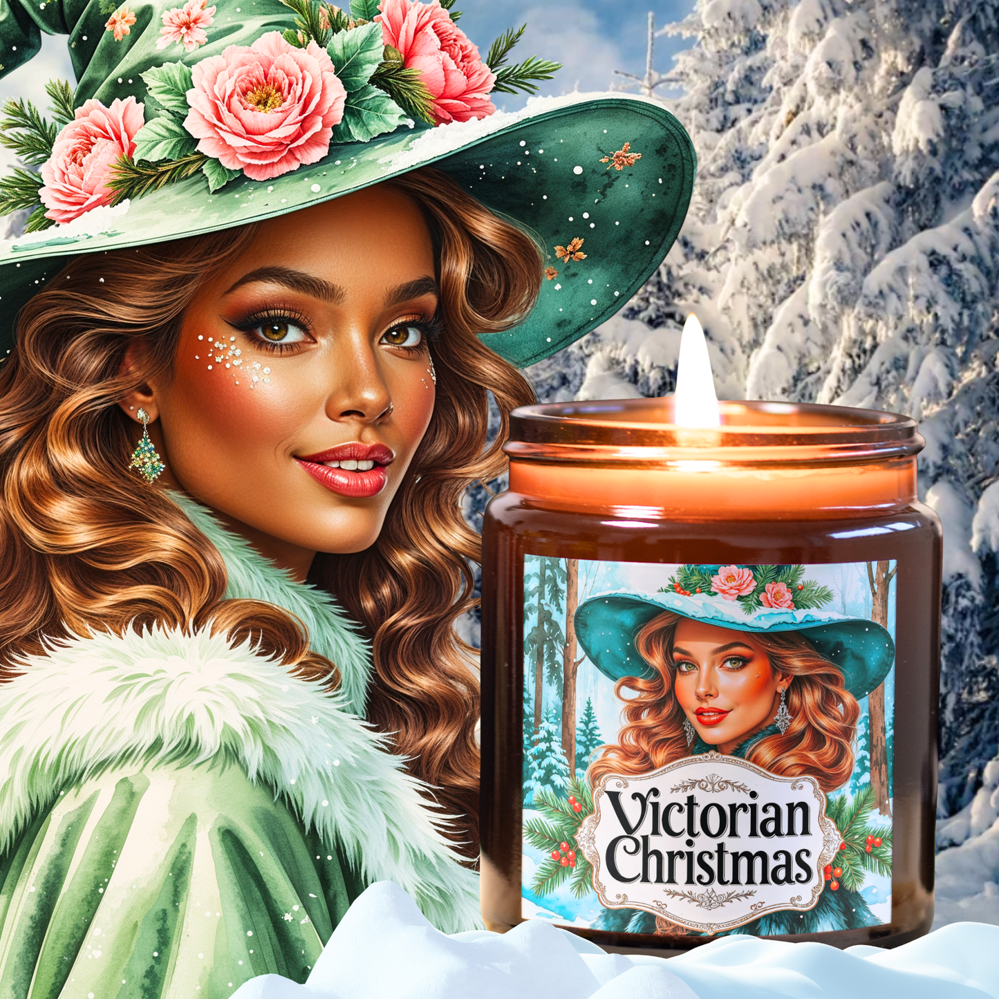 Victorian Christmas Candle