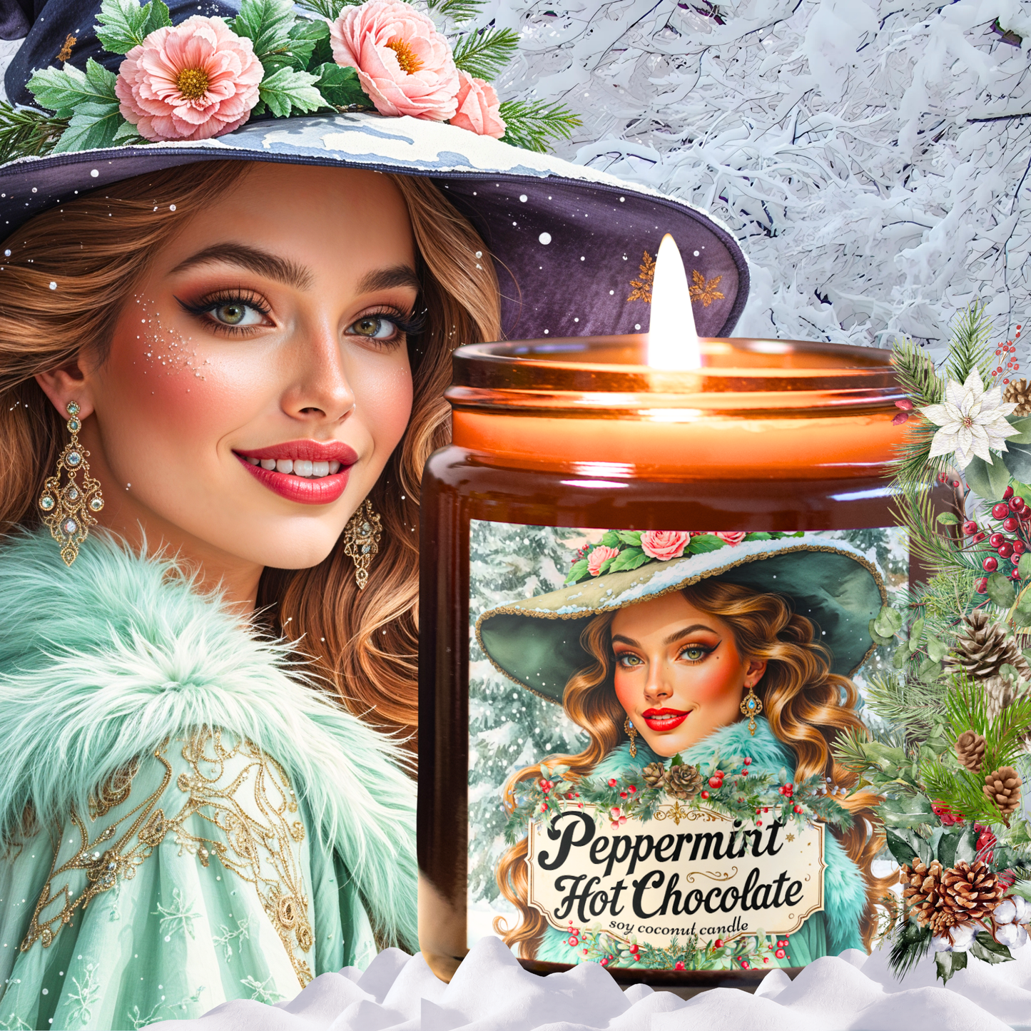 Peppermint Hot Chocolate Candle