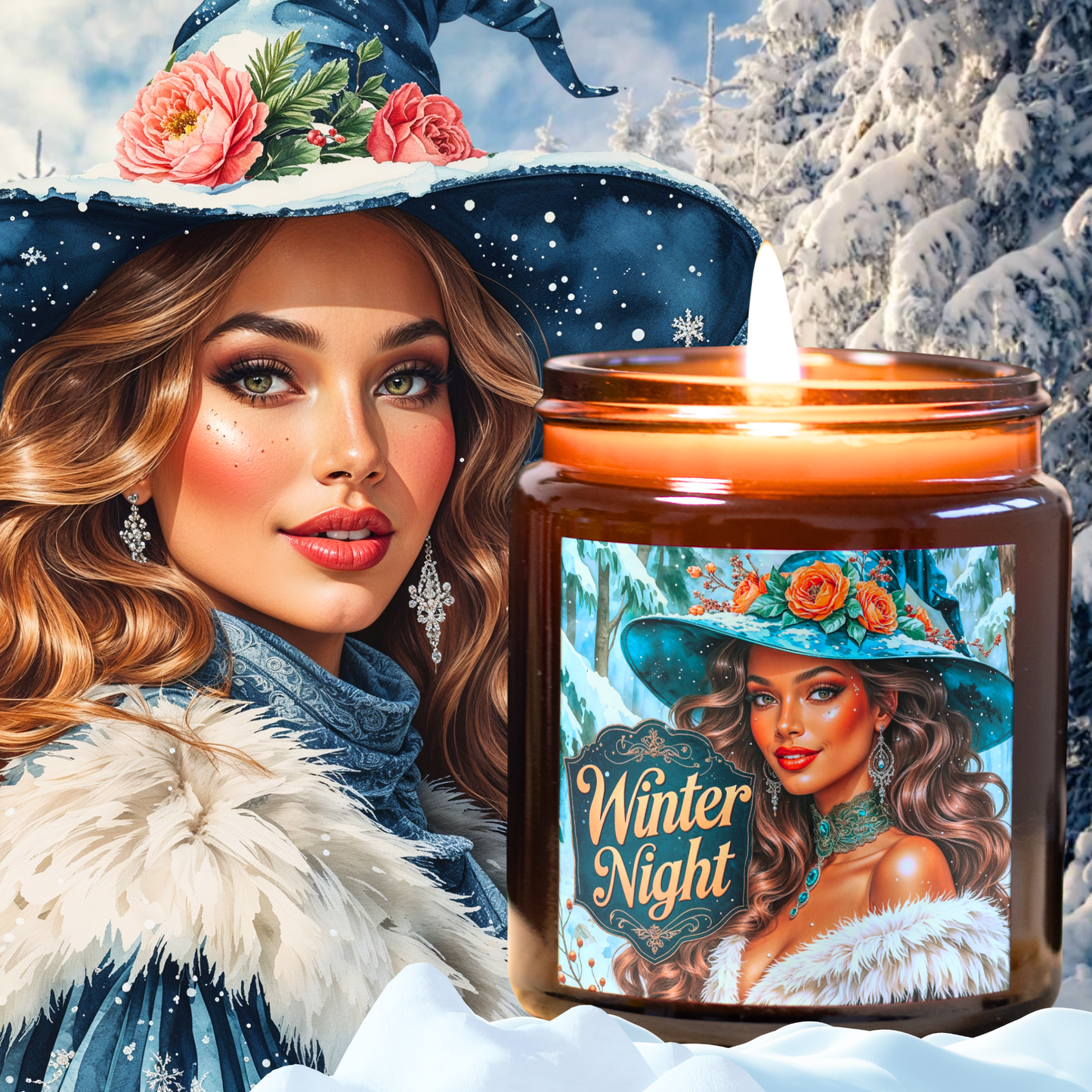 Winter Night Candle