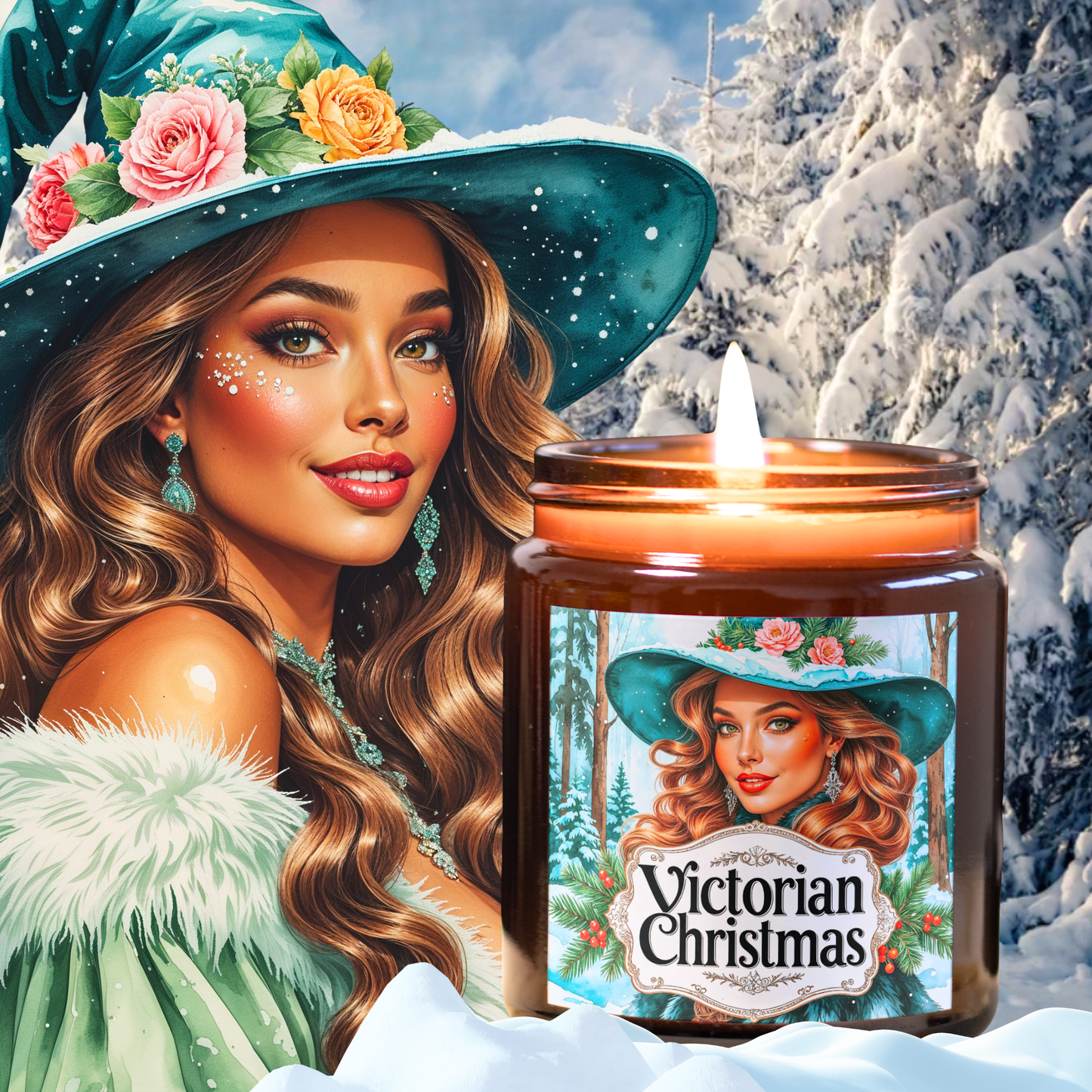 Victorian Christmas Candle