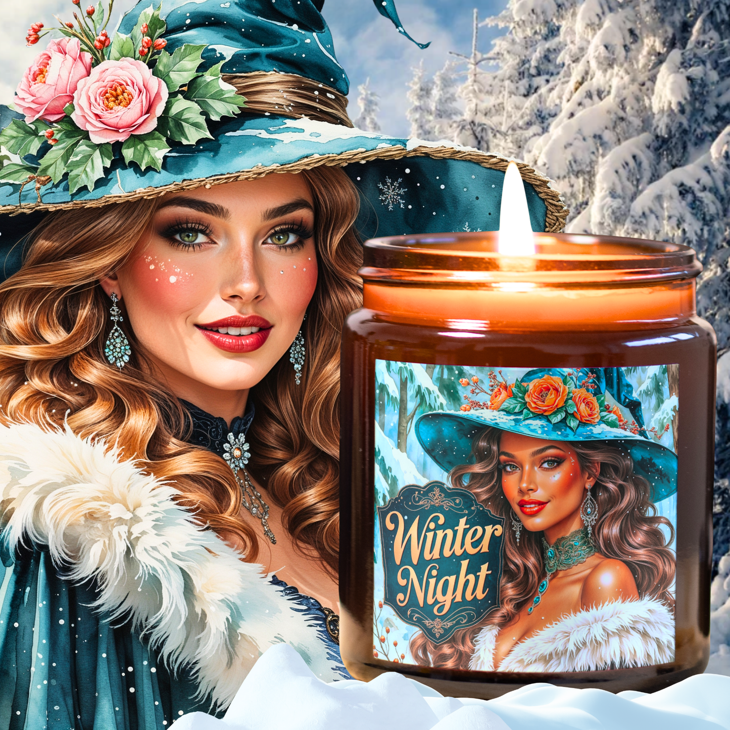 Winter Night Candle