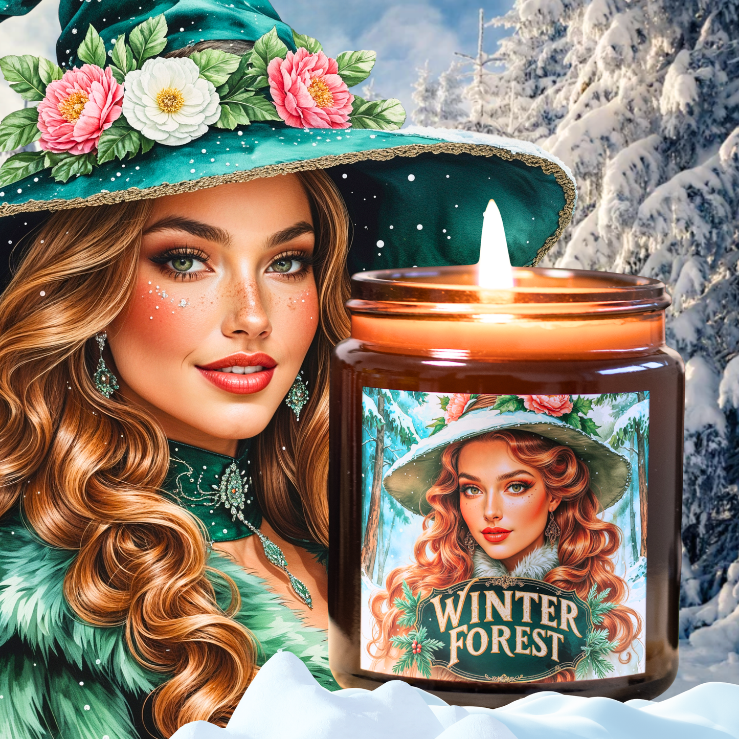 Winter Forest Candle