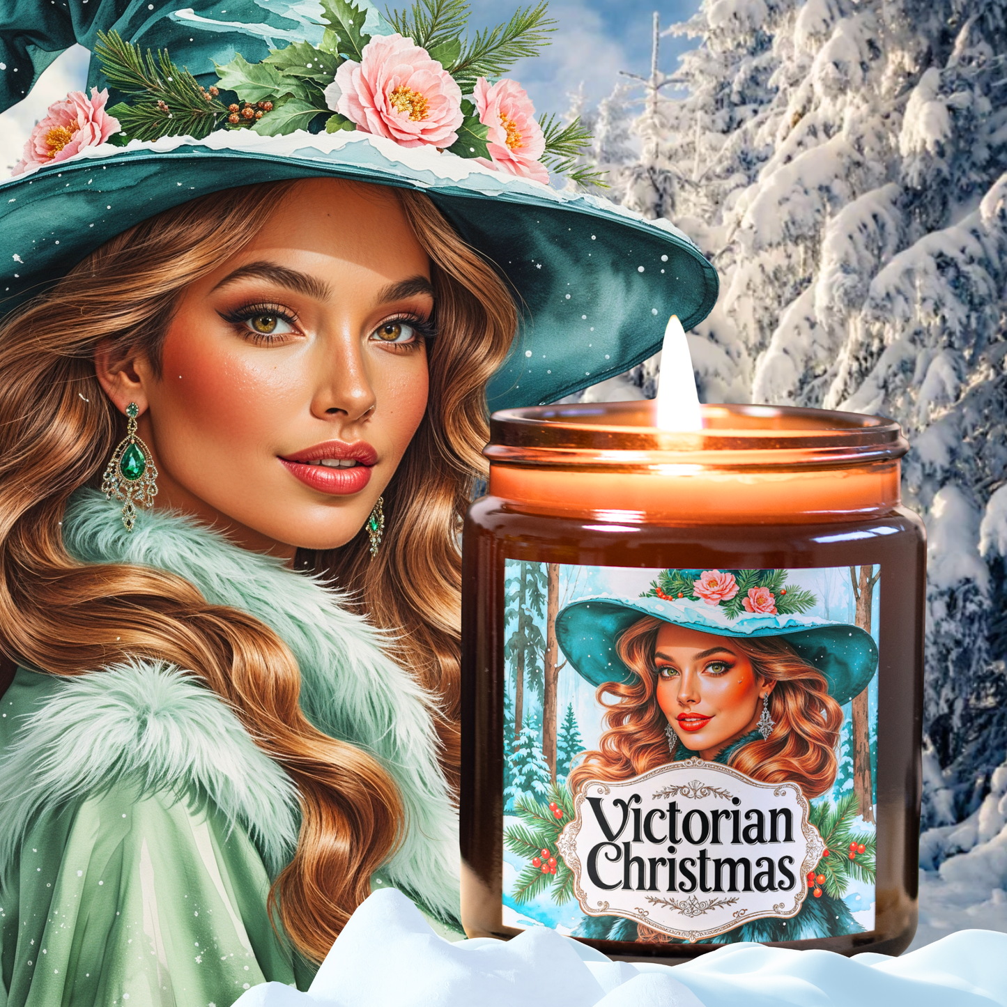 Victorian Christmas Candle